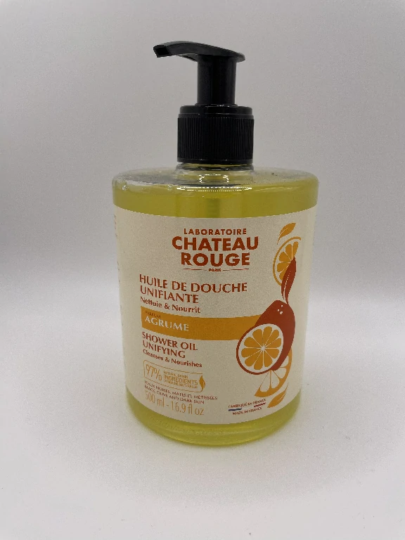 Huile de douche unifiante agrume Château Rouge