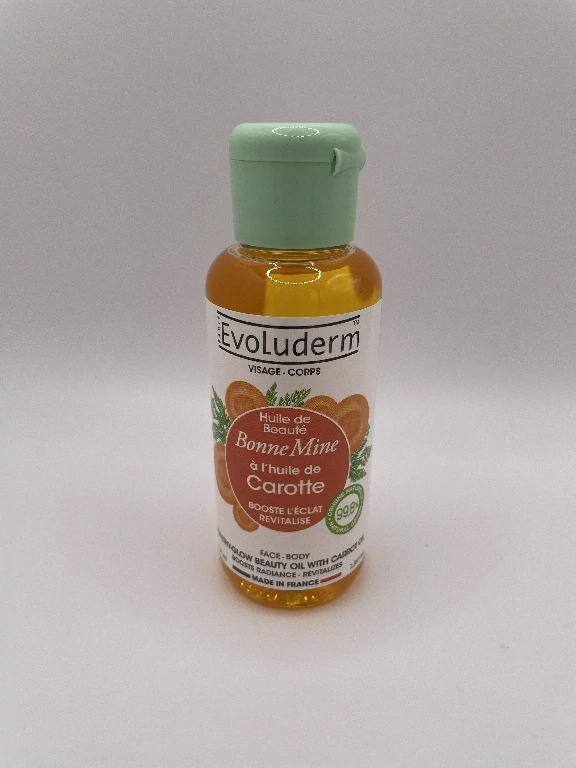 Huile de Beauté Bonne Mine à l’huile de Carotte Evoluderm
